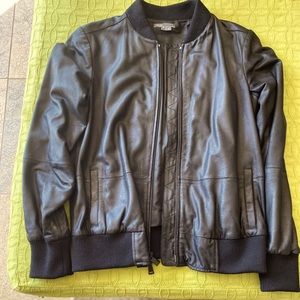 Vince Black Leather Jacket